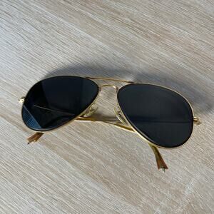 Vintage B&L Ray-Ban Aviator Sunglasses Gold FRAMES ONLY 58-14 READ